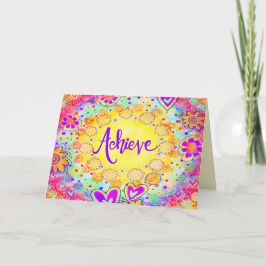 Erzielen Sie Spaß und Blumen Farbe Inspiration Tre Karte (Vorderseite)