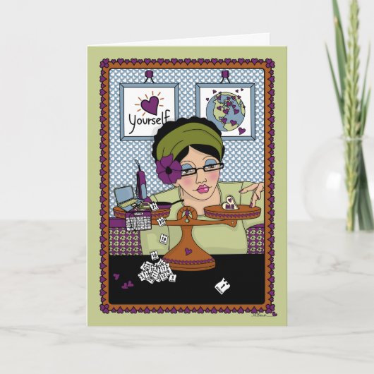 Erzielen von Balance_A_Grußkarte Karte (Vorderseite)