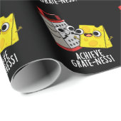 Erzielen von Gratness Funny Cheese Puns Dark BG Geschenkpapier (Rolleneckpunkt)
