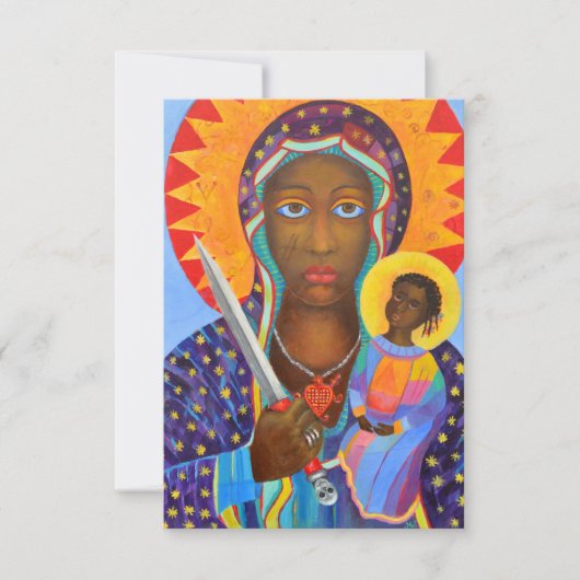 Erzulie Dantor Black Madonna Voodoo Dankeskarte (Vorderseite)