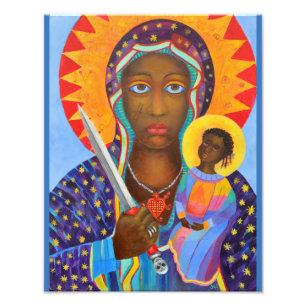 Erzulie Dantor Black Madonna Voodoo Lwa Fotodruck