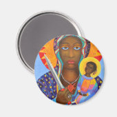Erzulie Dantor Black Madonna Voodoo Magnet (Vorderseite/Rückseite)