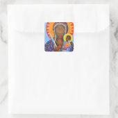 Erzulie Dantor Black Madonna Voodoo Quadratischer Aufkleber (Tasche)