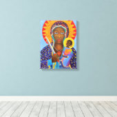 Erzulie Dantor Haitian Voodoo Black Madonna Ezili Leinwanddruck (Insitu (Holzboden))