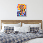Erzulie Dantor Haitian Voodoo Black Madonna Ezili Leinwanddruck (Insitu (Schlafzimmer))