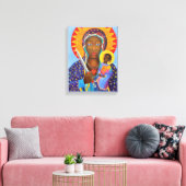 Erzulie Dantor Haitian Voodoo Black Madonna Ezili Leinwanddruck (Insitu (Wohnzimmer))