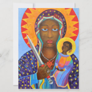 Erzulie Dantor Schwarze Madonna Voodoo Lwa Karte