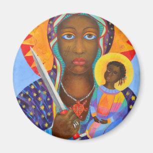 Erzulie Dantor Schwarze Madonna Voodoo New Orleans Magnet