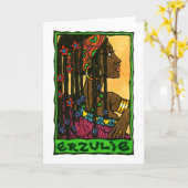 Erzulie Greeting Card Karte (Gelbe Blume)