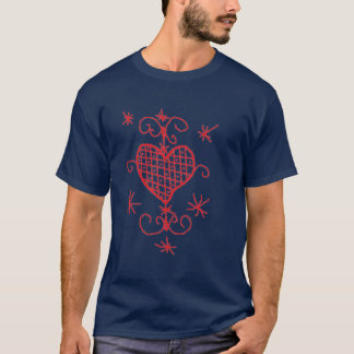 Erzulie Red Heart Veve Voodoo Hoodoo Liebe Sigil T-Shirt
