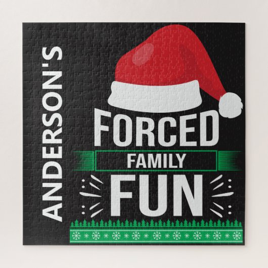 Erzwungener Familienspass Weihnachten Spaß Puzzle (Vertikal)