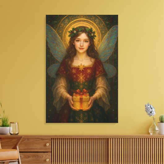 ES001_Enchanting Fairy - Christmas Edition #1 Leinwanddruck (Insitu (Wohnzimmer))