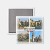 ES0134 Europa, Spanien, Toledo, Kühlschrank Magnet (Vorderseite/Rückseite)