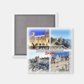 ES0142 Europa, Spanien, Santander, Kühlschrank Magnet (Vorderseite/Rückseite)