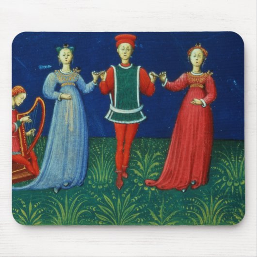 Es 973 f.21v ein Herrtanzen mit zwei Damen, Mousepad (Vorne)
