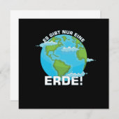 Es allein Eine Erde Klimaschutz Einladung (Vorne/Hinten)