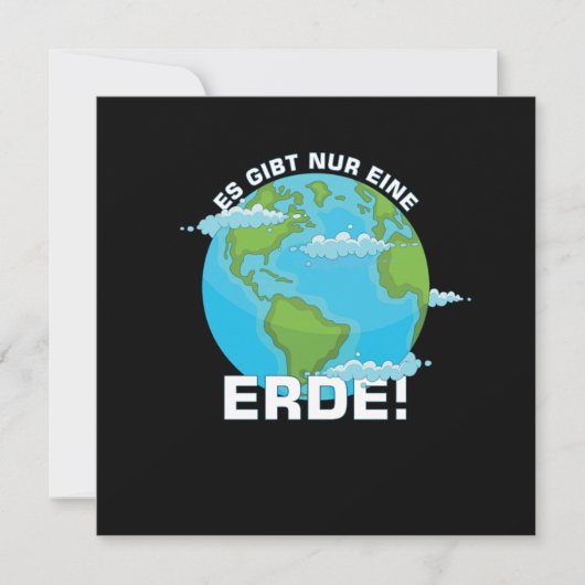 Es allein Eine Erde Klimaschutz Einladung (Vorderseite)
