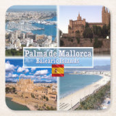ES Balearen - Mallorca - Palma - Rechteckiger Pappuntersetzer (Vorderseite)