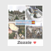 ES Barcelona - Park Guell Aufkleber (Blatt)