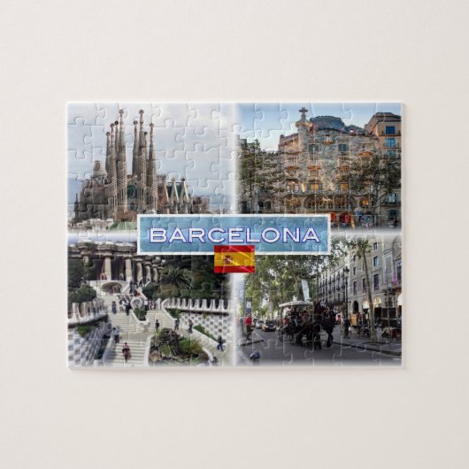 ES Barcelona - Sagrada Familia - Casa Batllo Puzzle (Horizontal)
