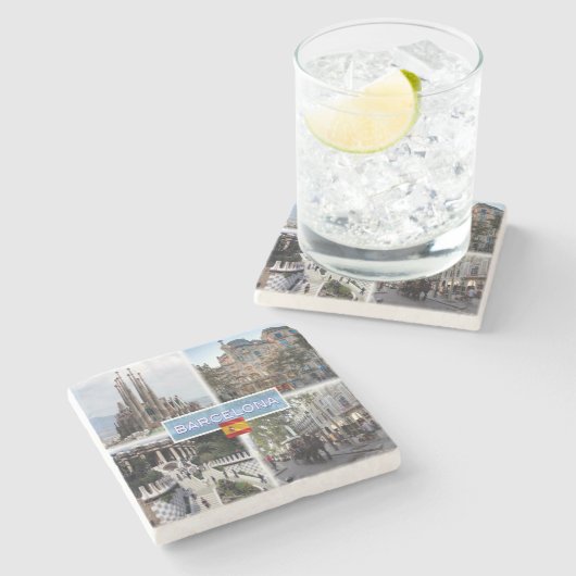 ES Barcelona - Sagrada Familia - Casa Batllo Steinuntersetzer (Seitenansicht)