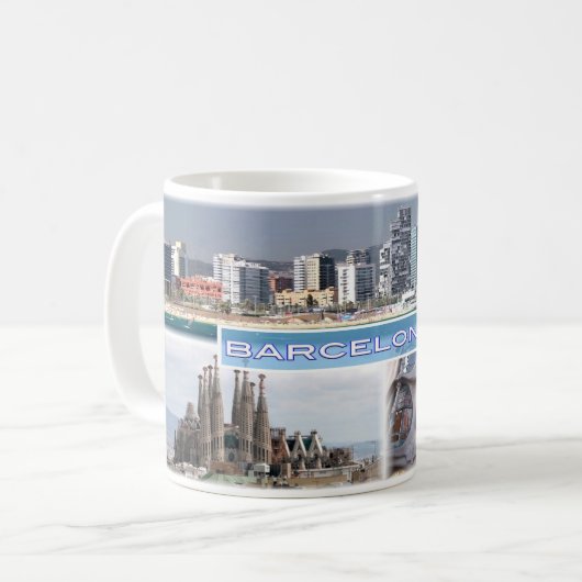 ES Barcelona - Skyline - Skyline - Sagrada Familia Kaffeetasse (Vorderseite Links)