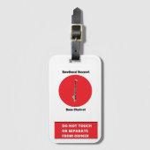 ES Bass Klarinet Tag Gepäckanhänger (Vorderseite Vertikal)