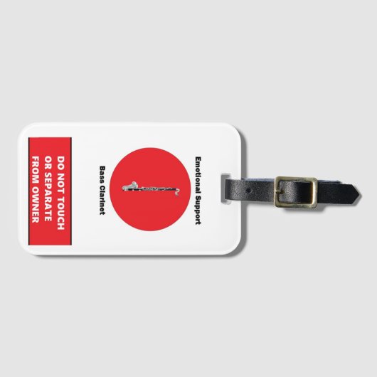 ES Bass Klarinet Tag Gepäckanhänger (Vorderseite (Horizontal))