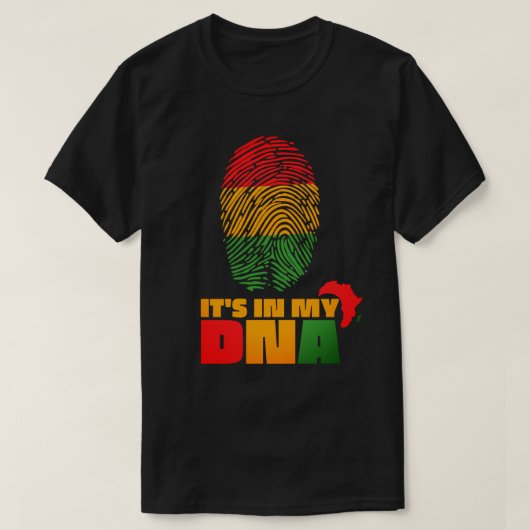 Es befindet sich in meiner DNA African Flag Black  T-Shirt (Design vorne)
