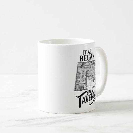 Es begann alles in einer Tavern Old School RPG Kar Kaffeetasse (VorderseiteRechts)