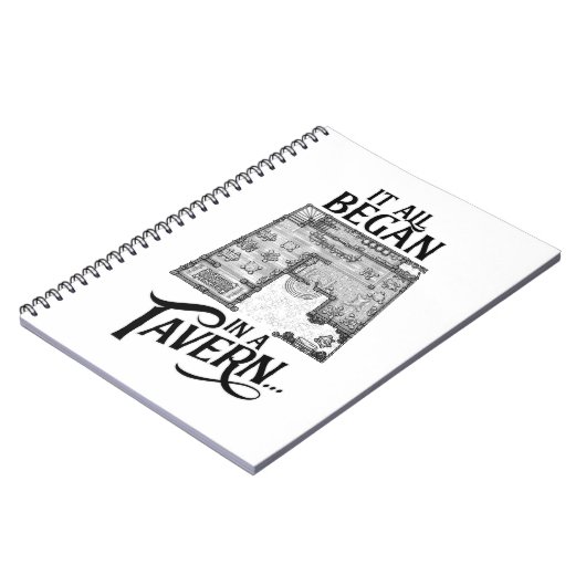 Es begann alles in einer Tavern Old School RPG Kar Notizblock (Linke Seite)