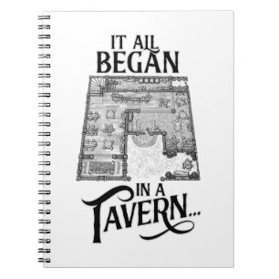 Es begann alles in einer Tavern Old School RPG Kar Notizblock