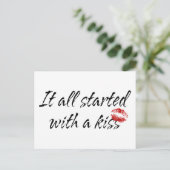 Es begann ganz mit einer Kuss-Mutterschaft Postkarte (Stehend Vorderseite)