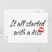 Es begann ganz mit einer Kuss-Mutterschaft Postkarte (Vorne/Hinten)