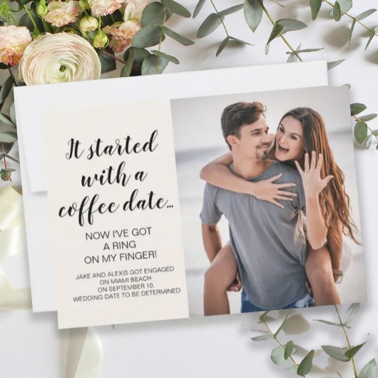 Es begann mit der Ankündigung von Verlobung Foto