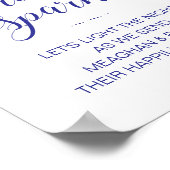 Es begann mit einem knackigen blauen Hochzeitsspar Poster (Ecke)