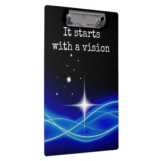 Es beginnt mit einem Visions-Klemmbrett Klemmbrett (Rechts)