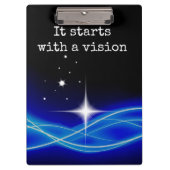 Es beginnt mit einem Visions-Klemmbrett Klemmbrett (Vorderseite)
