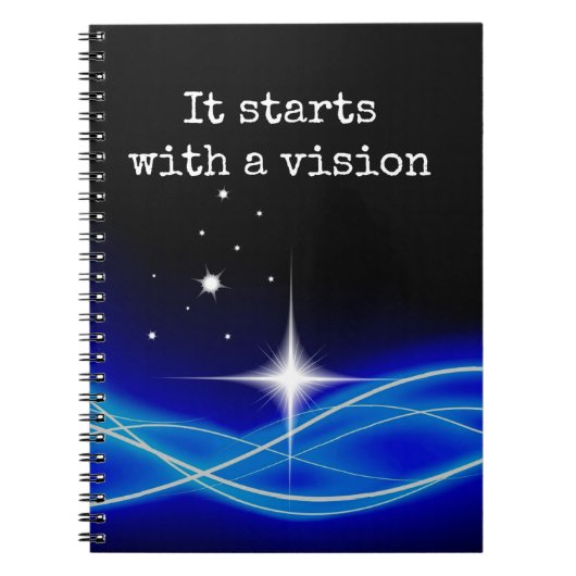 Es beginnt mit einem Visions-Notizbuch Notizblock (Vorderseite)