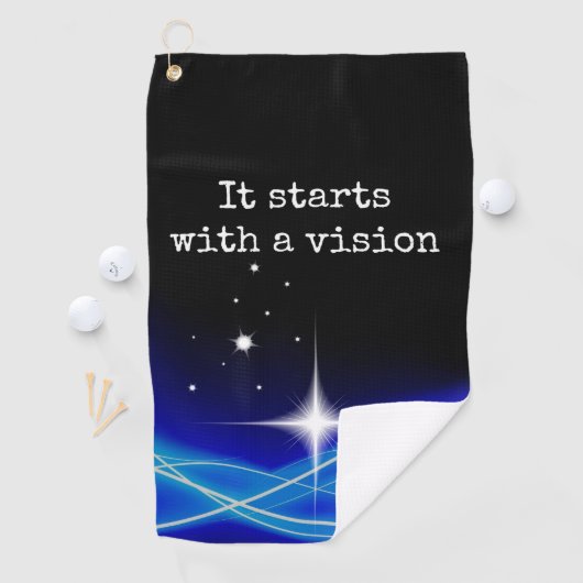 Es beginnt mit einer Vision Golfhandtuch (Insitu)