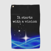 Es beginnt mit einer Vision Golfhandtuch (Vorderseite)