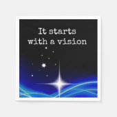 Es beginnt mit einer Vision Serviette (Vorderseite)