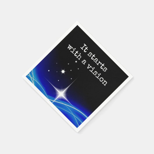 Es beginnt mit einer Vision Serviette (Ecke)