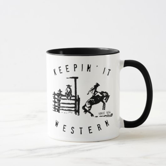 Es behalten Cowboy-Tasse des Western-| Tasse (Rechts)