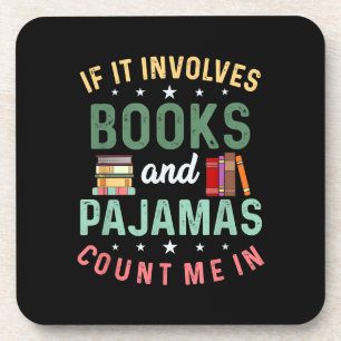 ES BEINHALTET BÜCHER & PYJAMAS ZÄHL MICH DAZU Lust Getränkeuntersetzer