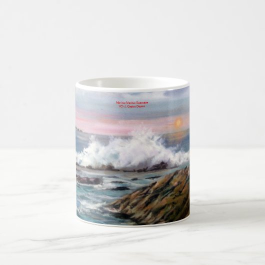 Es bemannt/bemannt/Seascape Kaffeetasse (Mittel)