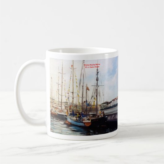 Es bemannt/bemannt/Seascape Kaffeetasse (Links)
