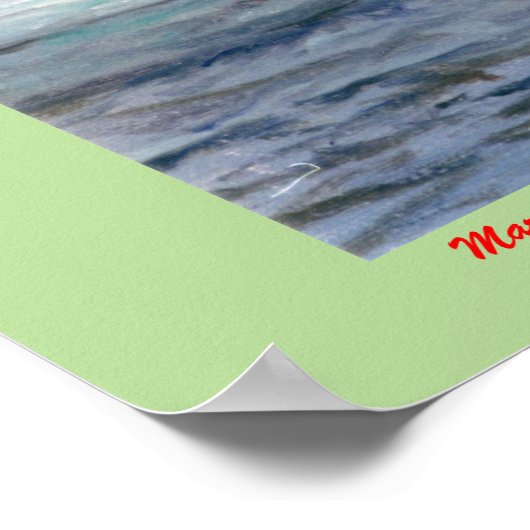 Es bemannt/bemannt/Seascape Poster (Ecke)