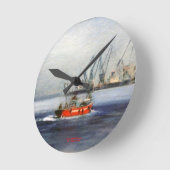 Es bemannt/bemannt/Seascape Runde Wanduhr (Winkel)