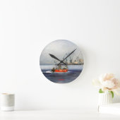 Es bemannt/bemannt/Seascape Runde Wanduhr (Zuhause)
